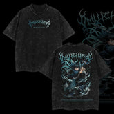 Otakuri Muichiro Tokito Demon Slayer washed cotton oversized T-shirt with vintage anime streetwear design