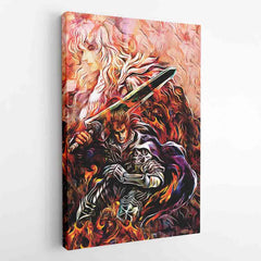 Quest of Guts Berserk Vertical Canvas Print Wall Art - Nysekai