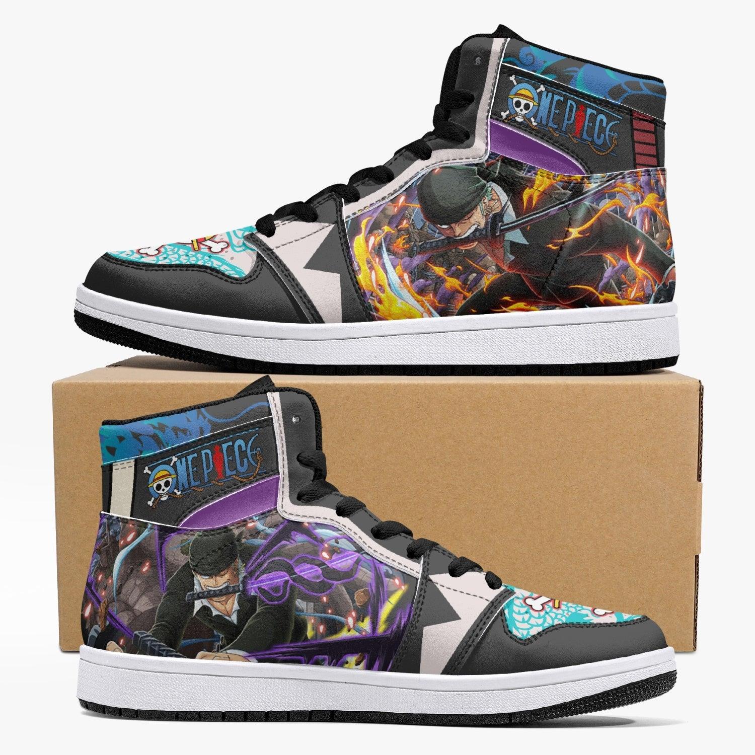 Roronoa Zoro Dressrosa One Piece Mid 1 Basketball Shoes