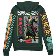 Roronoa Zoro V2 One Piece" Streetwear Zip Hoodie Jacket