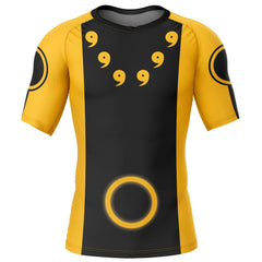 Sage of 6 Paths Naruto Short Sleeve Rash Guard Compression Shirt