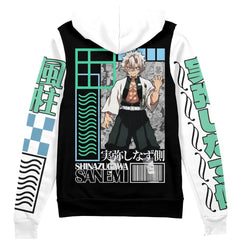 Sanemi Shinazugawa Demon Slayer" Streetwear Zip Hoodie Jacket