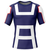 School Uniform My Hero Academia Short Sleeve Rash Guard Compression Shirt