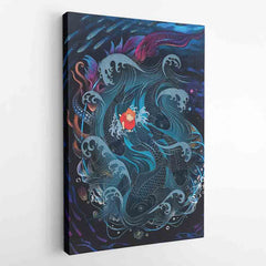 Sea Creatures Ponyo Studio Ghibli Canvas Print Wall Art - Nysekai