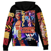 Shanks V2 One Piece" Streetwear Zip Hoodie Jacket