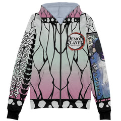 Kocho Shinobu Haori Demon Slayer Streetwear Zip Hoodie Jacket