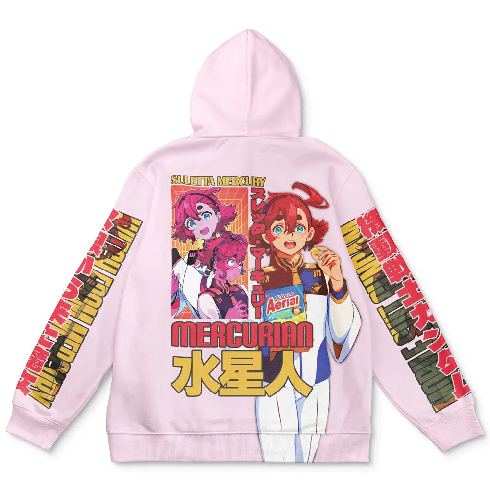 Suletta Mercury Gundam Witch from Mercury Streetwear Hoodie