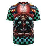 Trippy Kamado Tanjiro Demon Slayer Baseball Jersey Without Piping