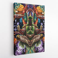 Trippy Boba Fett Star Wars Vertical Canvas Print Wall Art - Nysekai