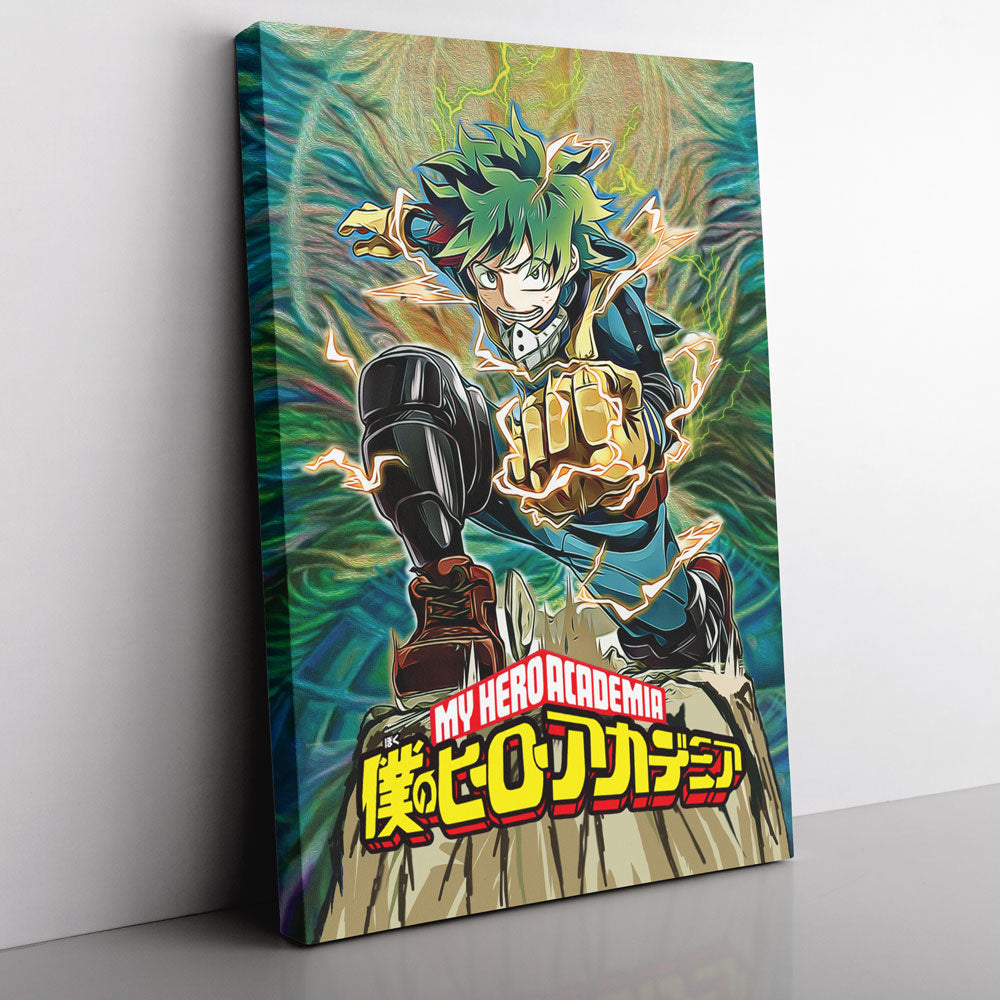 Trippy Deku My Hero Academia Canvas Print Wall Art - Nysekai