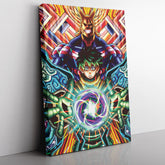 Trippy Deku x All Might My Hero Academia Canvas Print Wall Art - Nysekai