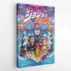 Trippy Golden Wind Squad Jojo's Bizarre Adventure Canvas Print Wall Art - Nysekai