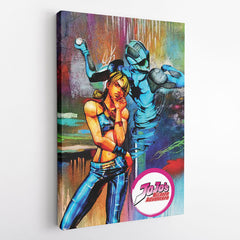 Trippy Jolyne Cujoh Stone Ocean Jojo's Bizarre Adventure Canvas Print Wall Art - Nysekai