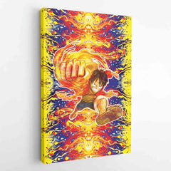 Trippy Luffy One Piece Canvas Print Wall Art - Nysekai