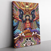 Trippy Monkey D. Luffy One Piece Vertical Canvas Print Wall Art - Nysekai