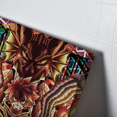 Trippy Natsu Dragneel x Igneel Fairy Tail Canvas Print Wall Art - Nysekai
