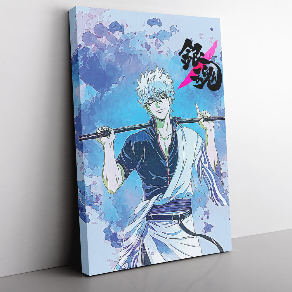 Trippy Sakata Gintoki Gintama Canvas Print Wall Art - Nysekai