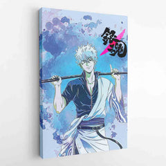 Trippy Sakata Gintoki Gintama Canvas Print Wall Art - Nysekai
