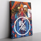 Trippy Shinsuke vs Gintoki Gintama Canvas Print Wall Art - Nysekai