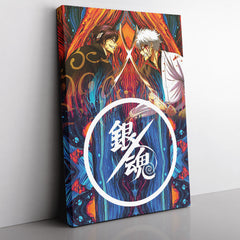 Trippy Shinsuke vs Gintoki Gintama Canvas Print Wall Art - Nysekai