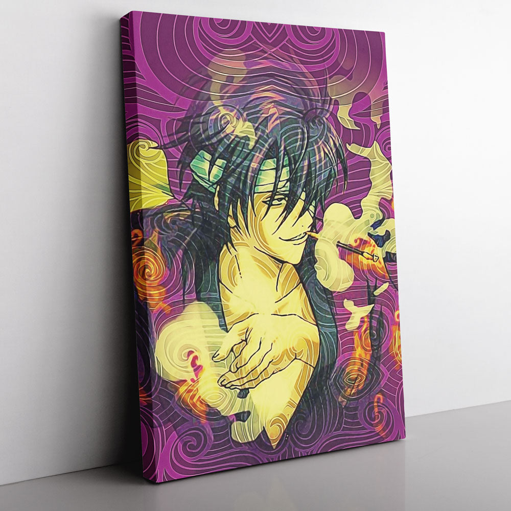 Trippy Smokin Shinsuke Gintama Canvas Print Wall Art - Nysekai