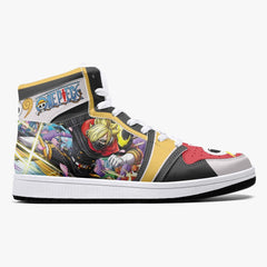 Vinsmoke Sanji Stealth Black One Piece Mid 1 Basketball Shoes