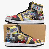 Vinsmoke Sanji Stealth Black One Piece Mid 1 Basketball Shoes