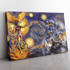 Xmen Dark Phoenix Starry Night Canvas Print Wall Art - Nysekai
