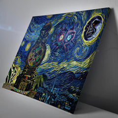 Zelda Majora's Mask Starry Night Clock Town Canvas Print Wall Art - Nysekai