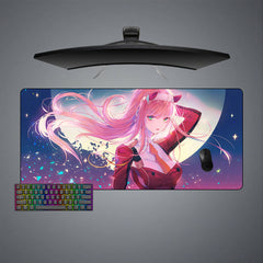 Zero Two Moon Size Gaming Mouse Pad,