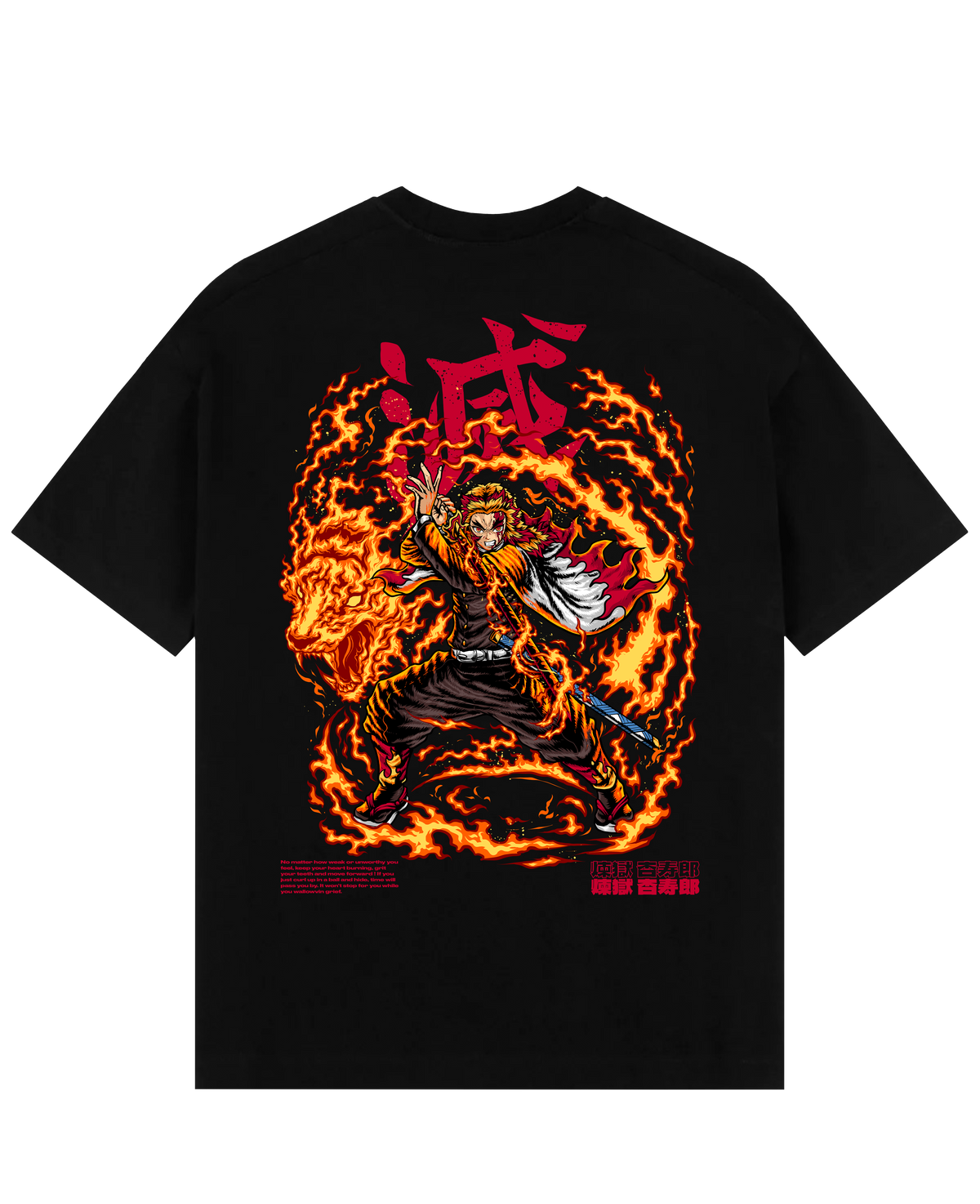 Rengoku X Flaming Tiger - Demon Slayer Oversize T-Shirt