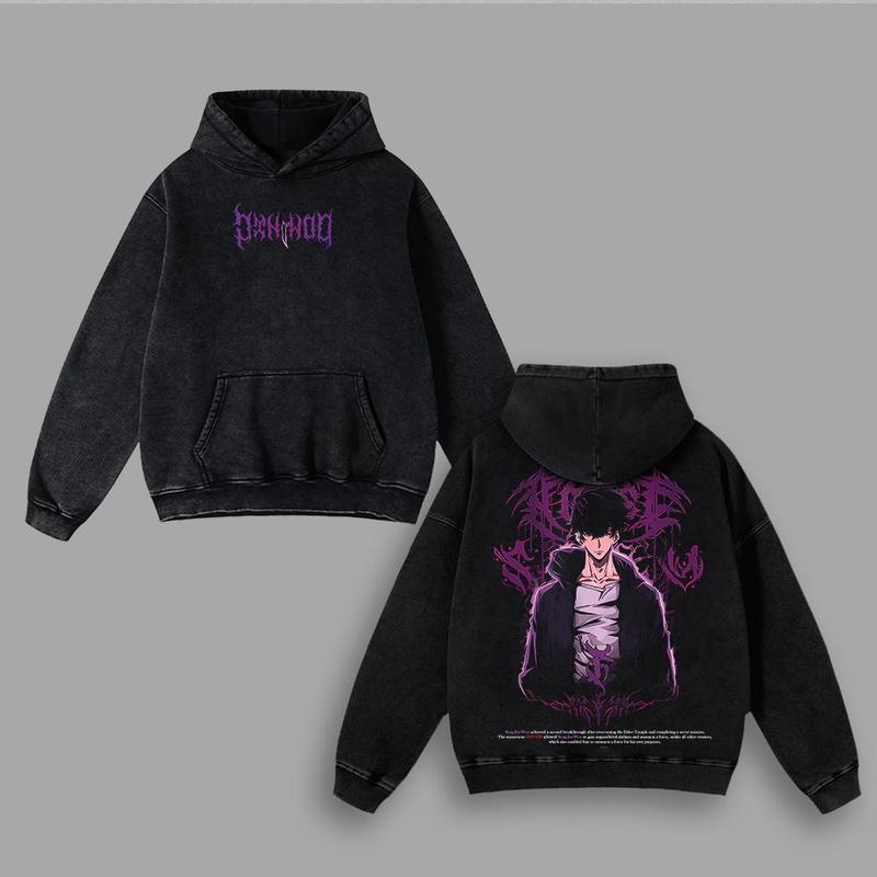 Otakuri "Sung Jin-Woo" Solo Leveling Vintage Oversized Hoodie