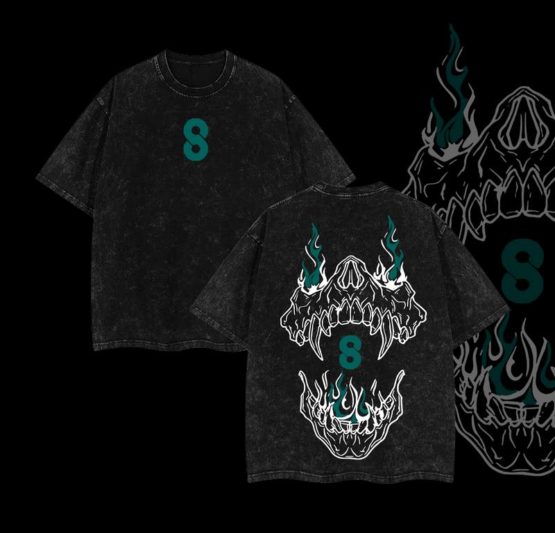 Otakuri "Kafka Hibino" Kaiju No. 8 V5 Vintage Washed Oversized T-Shirt