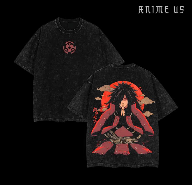 Otakuri "Madara Uchiha" Naruto Vintage Washed Oversized T-Shirt