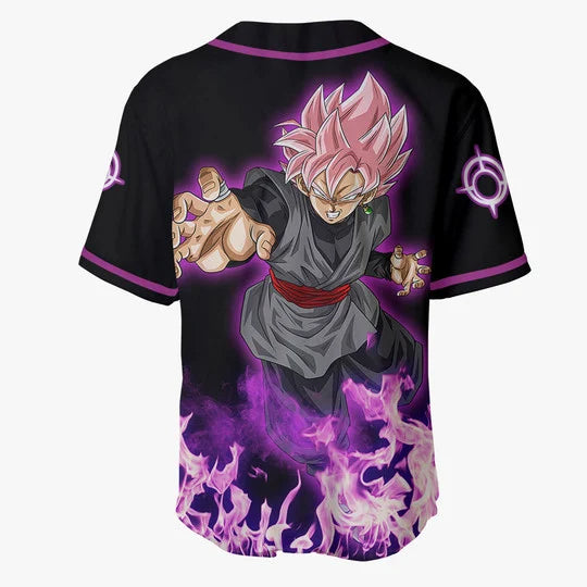 3D Anime Goku Rose Custom Fandom - Dragon Ball Baseball Tee - Nysekai