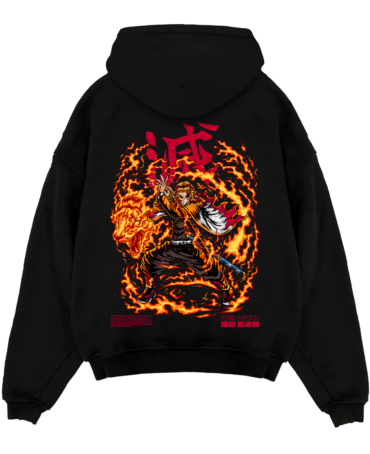 Rengoku X Flaming Tiger - Demon Slayer Hoodie