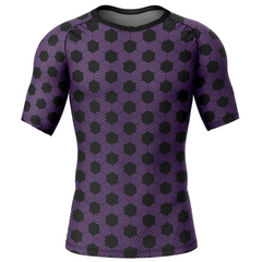 Kokushibo Demon Slayer Short Sleeve Rash Guard Compression Shirt