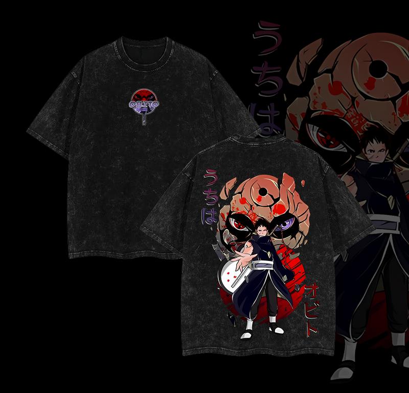 Otakuri "Obito Uchiha" Naruto Vintage Washed Oversized T-Shirt