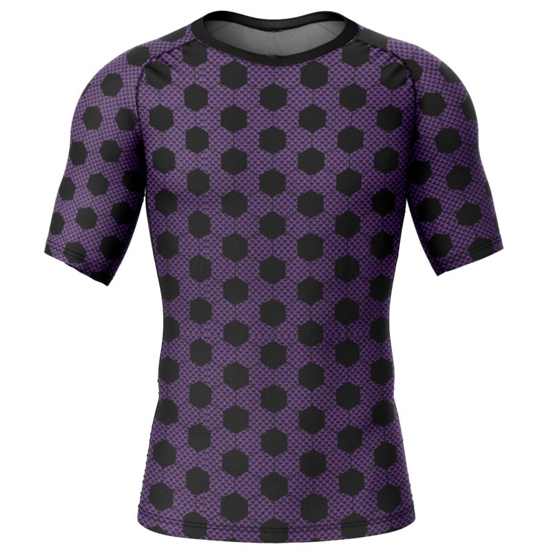 Kokushibo Demon Slayer Short Sleeve Rash Guard Compression Shirt