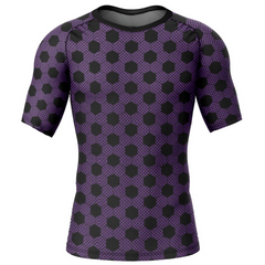 Kokushibo Demon Slayer Short Sleeve Rash Guard Compression Shirt