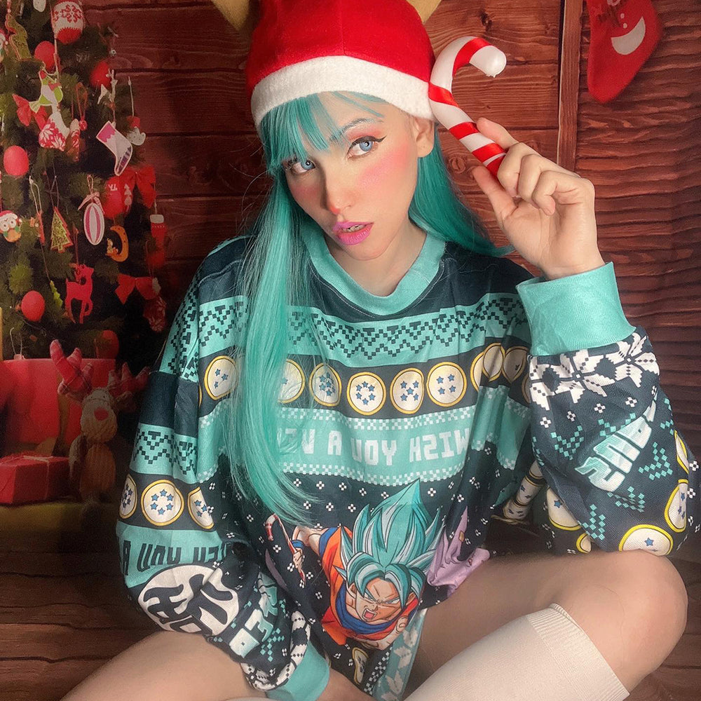 A Very Saiyan Christmas Dragon Ball Z Ugly Christmas Sweater