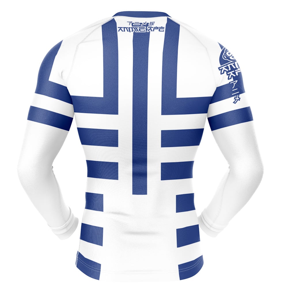 Akaza Demon Slayer Long Sleeve Rash Guard Compression Shirt