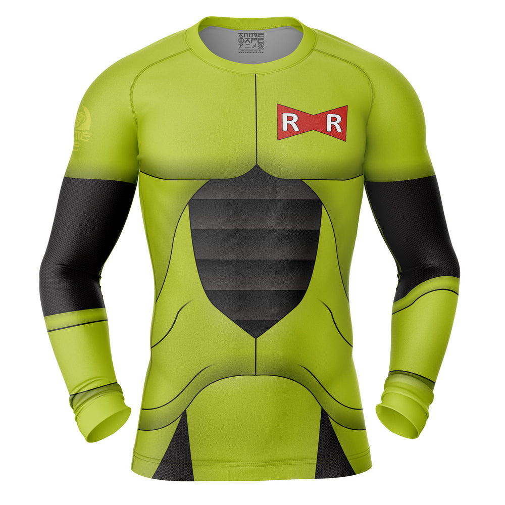 Android 16 Dragon Ball Z Long Sleeve Rash Guard Compression Shirt