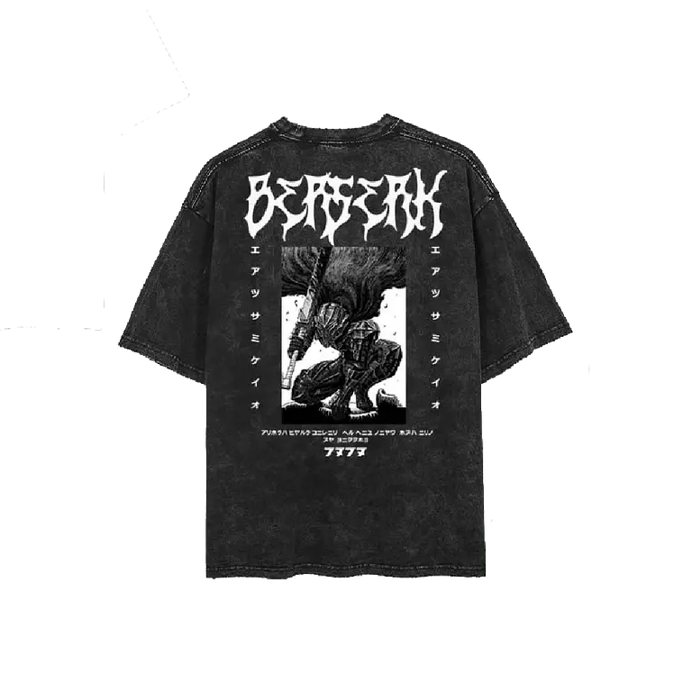 Otakuri "Guts x Grim" Berserk Vintage Washed Oversized T-Shirt