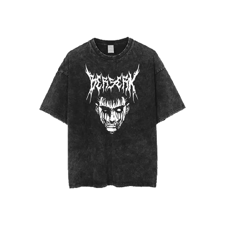 Otakuri "Guts x Grim" Berserk Vintage Washed Oversized T-Shirt