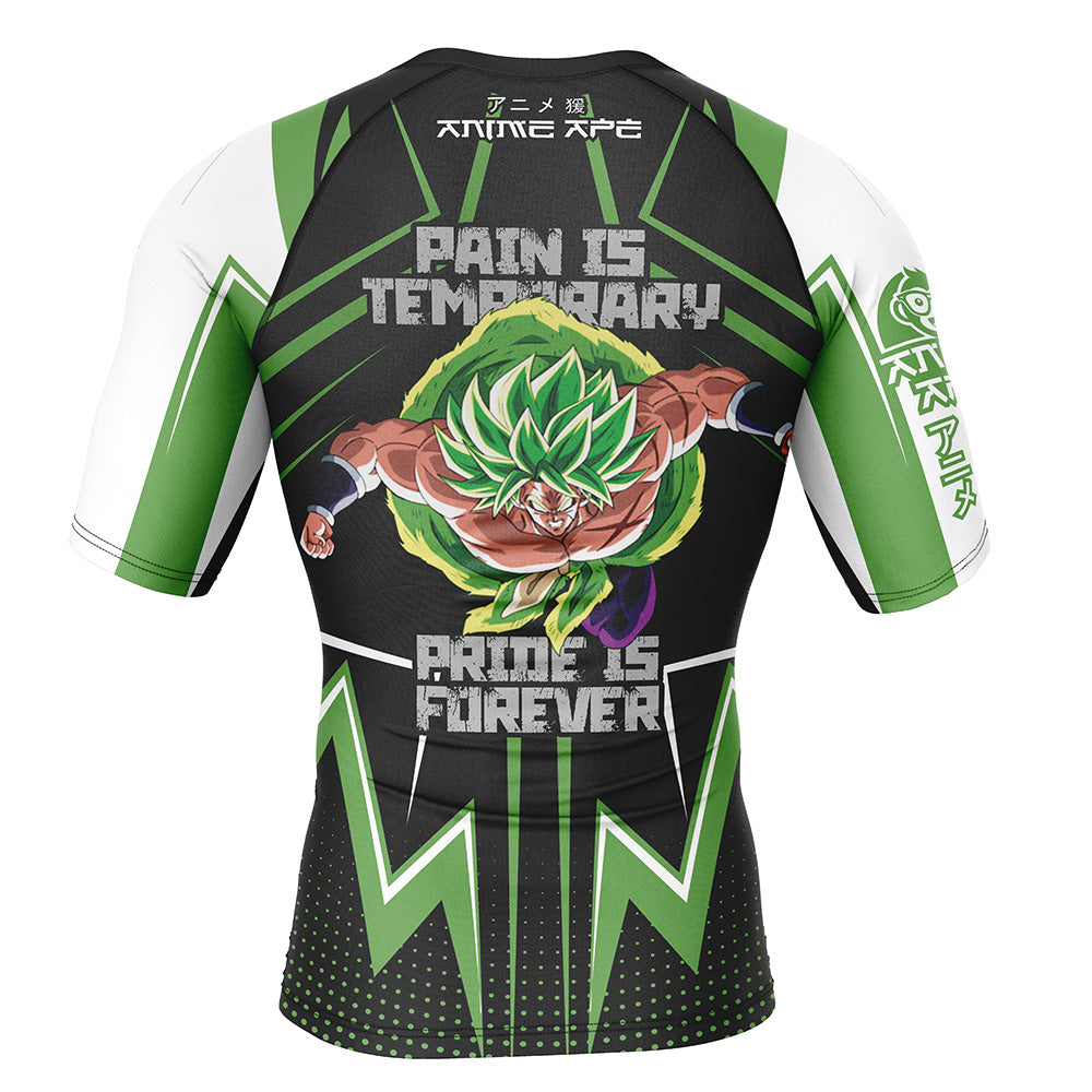 Broly Dragon Ball Z Short Sleeve Rash Guard Compression Shirt