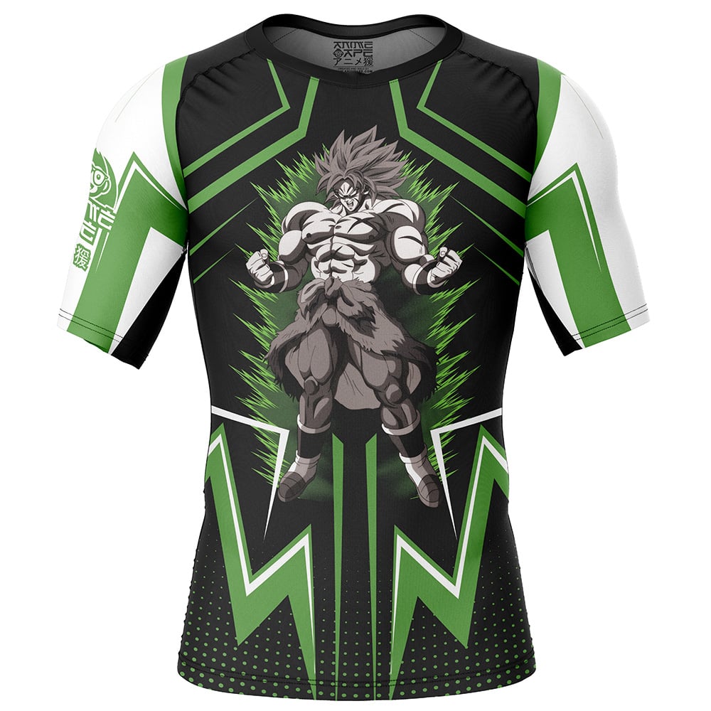 Broly Dragon Ball Z Short Sleeve Rash Guard Compression Shirt