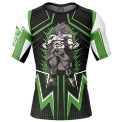Broly Dragon Ball Z Short Sleeve Rash Guard Compression Shirt