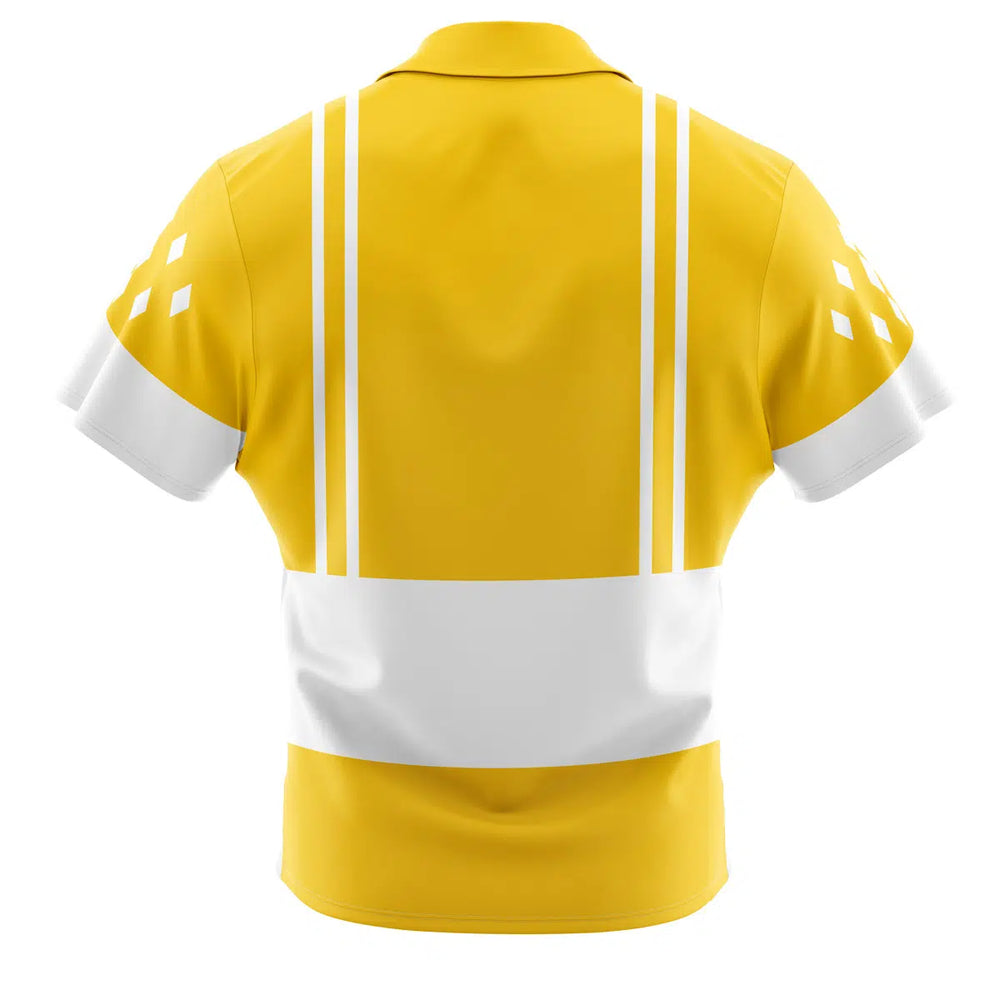 Yellow Ranger Ninjetti Rangers Button Up Hawaiian Shirt