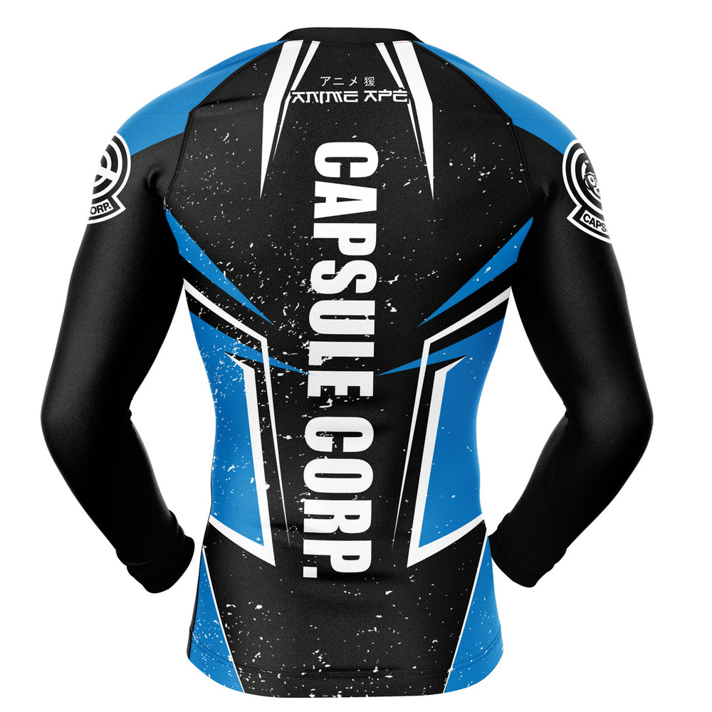 Capsule Corp Dragon Ball Z Long Sleeve Rash Guard Compression Shirt